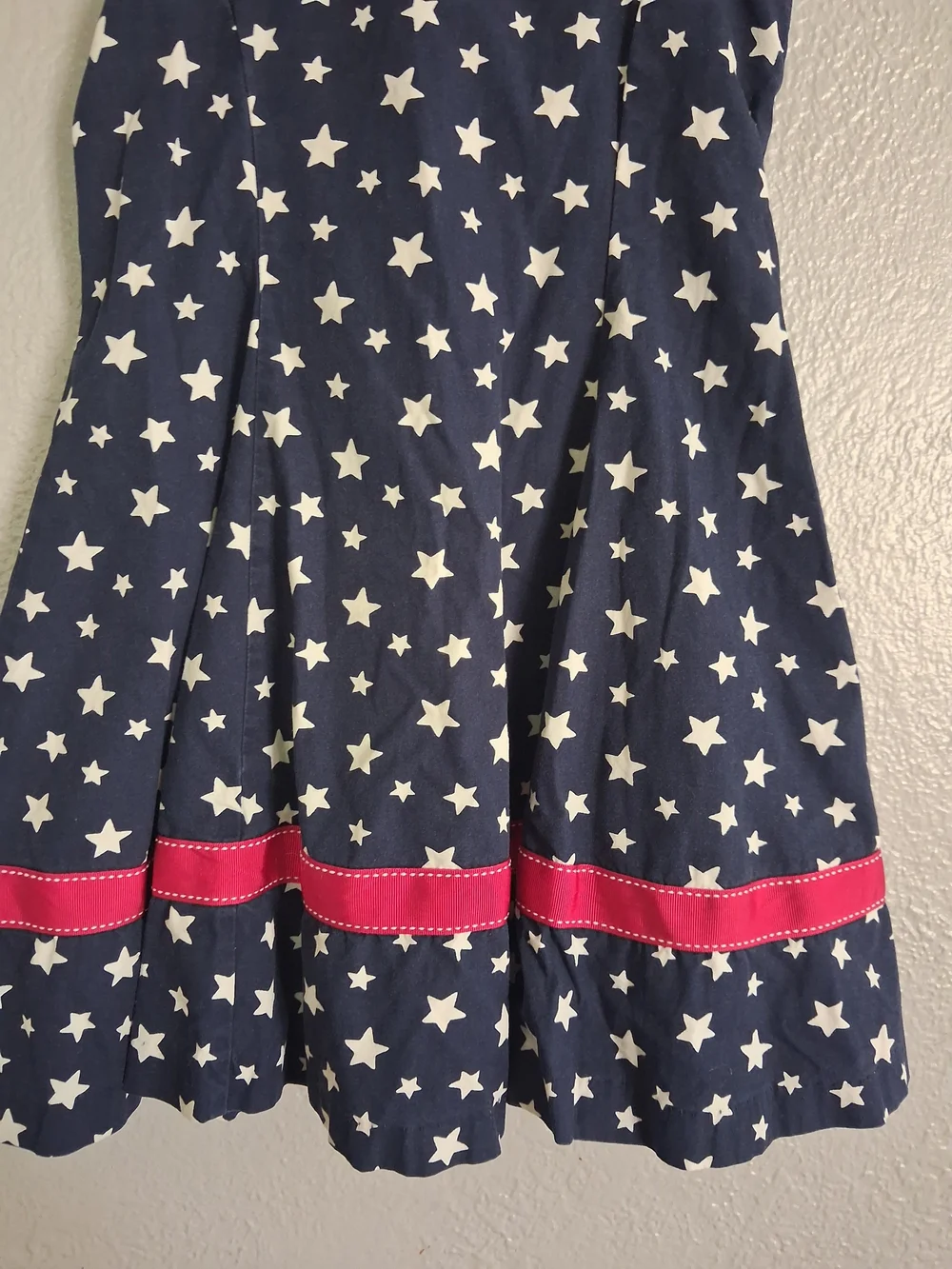 Gymboree Vintage Red White And Blue Star Ribon Bow Dress 5